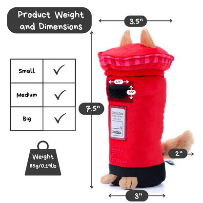 Woof² British Postbox Treat-Dispensing Pet Toy
