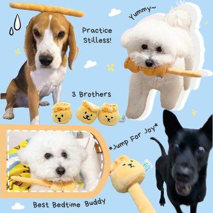 Woof² 3 Siu Mai Brothers Pet Toy